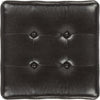 Safavieh Maiden Square Tufted Ottoman Brown and Black Furniture 