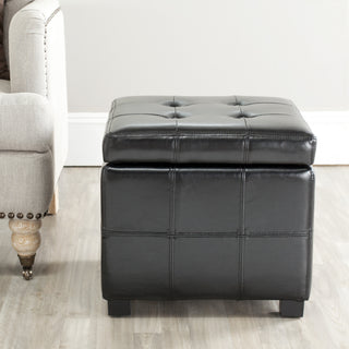 Safavieh Maiden Square Tufted Ottoman Black  Feature