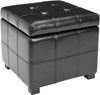 Safavieh Maiden Square Tufted Ottoman Black and Furniture 