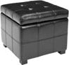 Safavieh Maiden Square Tufted Ottoman Black and Furniture 