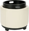 Safavieh Chelsea Round Tray Ottoman Flat Cream and Black Furniture Main