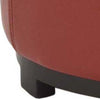 Safavieh Chelsea Round Tray Ottoman Red and Black Furniture 