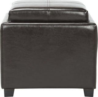 Safavieh Harrison Single Tray Ottoman Brown and Black Furniture 