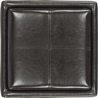 Safavieh Harrison Single Tray Ottoman Brown and Black Furniture 