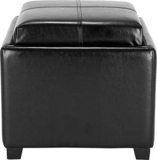 Safavieh Harrison Single Tray Ottoman Black and Furniture main image