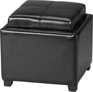 Safavieh Harrison Single Tray Ottoman Black and Furniture Main