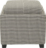 Safavieh Harrison Single Tray Ottoman Black and White Furniture main image