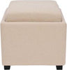 Safavieh Harrison Single Tray Ottoman Taupe and Black Furniture main image