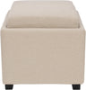 Safavieh Harrison Single Tray Ottoman Taupe and Black Furniture Main