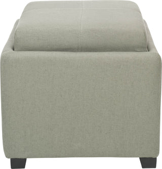 Safavieh Harrison Single Tray Ottoman Sea Mist and Black Furniture Main