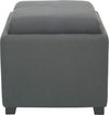 Safavieh Harrison Single Tray Ottoman Grey and Black Furniture Main