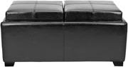 Safavieh Harrison Double Tray Ottoman Black and Furniture main image