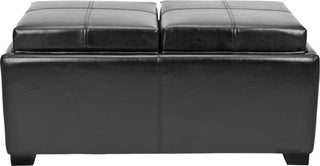 Safavieh Harrison Double Tray Ottoman Black and Furniture Main