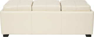 Safavieh Harrison Triple Tray Ottoman Flat Cream and Black Furniture Main