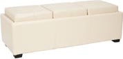 Safavieh Harrison Triple Tray Ottoman Flat Cream and Black Furniture 