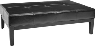 Safavieh Fulton Rect Cocktail Ottoman Black and Furniture 