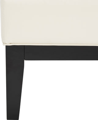 Safavieh Fulton Rect Cocktail Ottoman Flat Cream and Black Furniture 