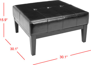 Safavieh Fulton Sq Cocktail Ottoman Small Black and Furniture 