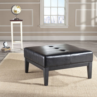 Safavieh Fulton Sq Cocktail Ottoman Small Black and Furniture 