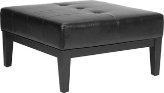 Safavieh Fulton Sq Cocktail Ottoman Small Black and Furniture 