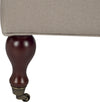 Safavieh Hampton Pillowtop Bench Taupe and Cherry Mahogany Furniture 