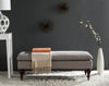 Safavieh Hampton Pillowtop Bench Taupe and Cherry Mahogany Furniture  Feature