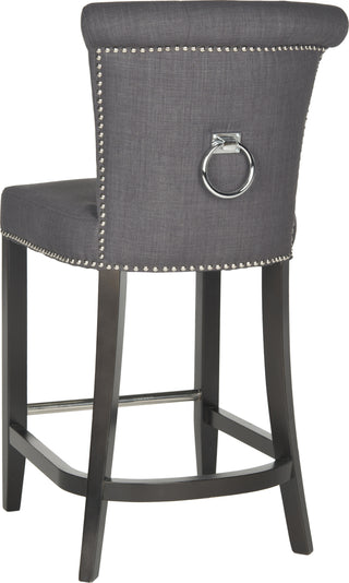 Safavieh Addo Ring Counter Stool Charcoal and Espresso Furniture 