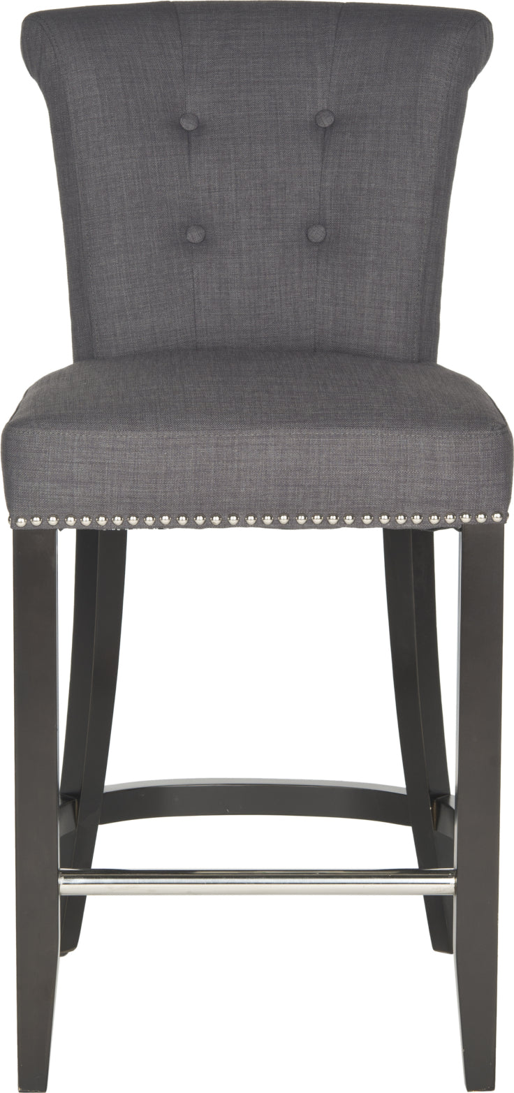 Safavieh Addo Ring Counter Stool Charcoal and Espresso Furniture main image