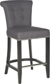 Safavieh Addo Ring Counter Stool Charcoal and Espresso Furniture 