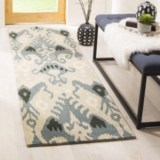 Safavieh Ikat Ikt216 Beige/Slate Area Rug Room Scene Feature