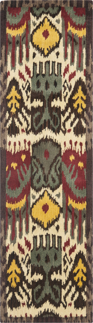 Safavieh Ikat Ikt217 Creme/Brown Area Rug Runner