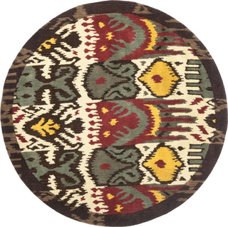 Safavieh Ikat Ikt217 Creme/Brown Area Rug Round