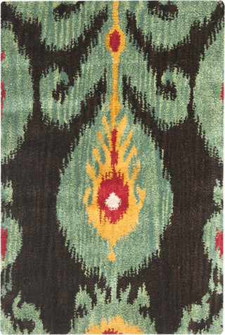 Safavieh Ikat Ikt219 Charcoal/Blue Area Rug 