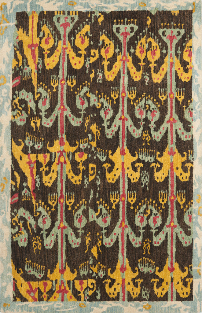 Safavieh Ikat Ikt221 Charcoal/Blue Area Rug main image