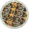 Safavieh Ikat Ikt221 Charcoal/Blue Area Rug Round