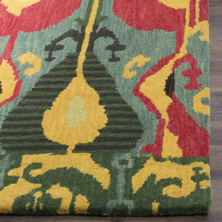 Safavieh Ikat Ikt222 Blue/Green Area Rug Detail