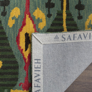 Safavieh Ikat Ikt222 Blue/Green Area Rug Backing