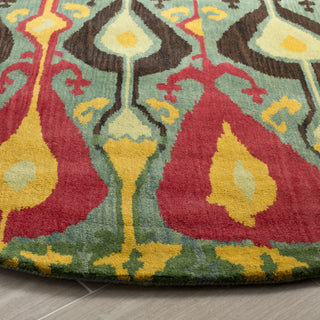 Safavieh Ikat Ikt222 Blue/Green Area Rug Detail