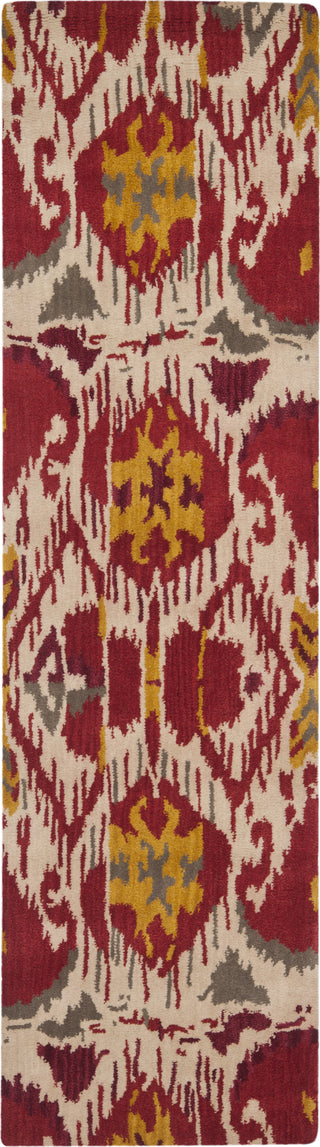 Safavieh Ikat Ikt226 Ivory/Red Area Rug Runner