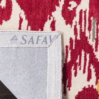 Safavieh Ikat Ikt226 Ivory/Red Area Rug Backing