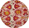 Safavieh Ikat Ikt226 Ivory/Red Area Rug Round