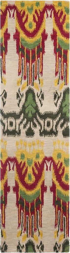 Safavieh Ikat Ikt464 Beige/Yellow Area Rug Runner