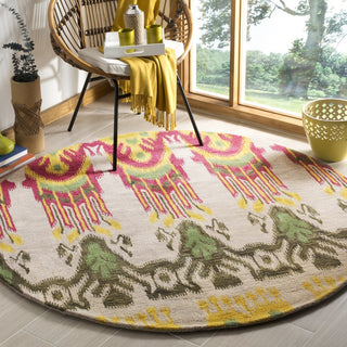 Safavieh Ikat Ikt464 Beige/Yellow Area Rug Room Scene