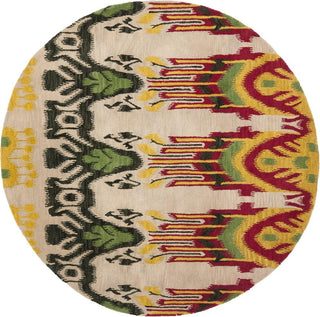 Safavieh Ikat Ikt464 Beige/Yellow Area Rug Round