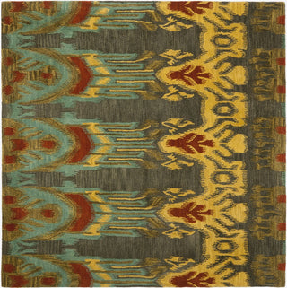 Safavieh Ikat Ikt464 Olive/Gold Area Rug Square