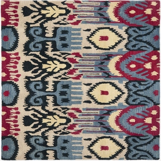 Safavieh Ikat Ikt466 Beige/Blue Area Rug Square