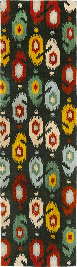 Safavieh Ikat Ikt471 Charcoal/Multi Area Rug Runner