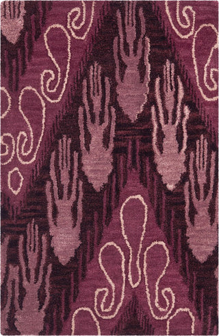 Safavieh Ikat Ikt473 Dark Brown/Purple Area Rug 