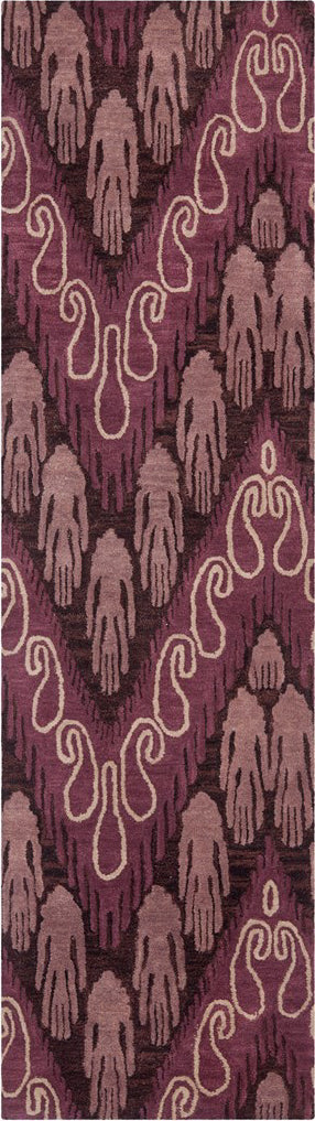 Safavieh Ikat Ikt473 Dark Brown/Purple Area Rug Runner