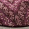 Safavieh Ikat Ikt473 Dark Brown/Purple Area Rug Detail